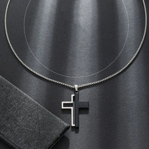 Black & White Cross Necklace – Blessed - My Ancient Relics