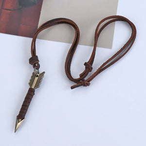 Bronze Arrow Leather Necklace – Boho - My Ancient Relics