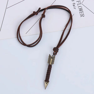 Bronze Arrow Leather Necklace – Boho - My Ancient Relics