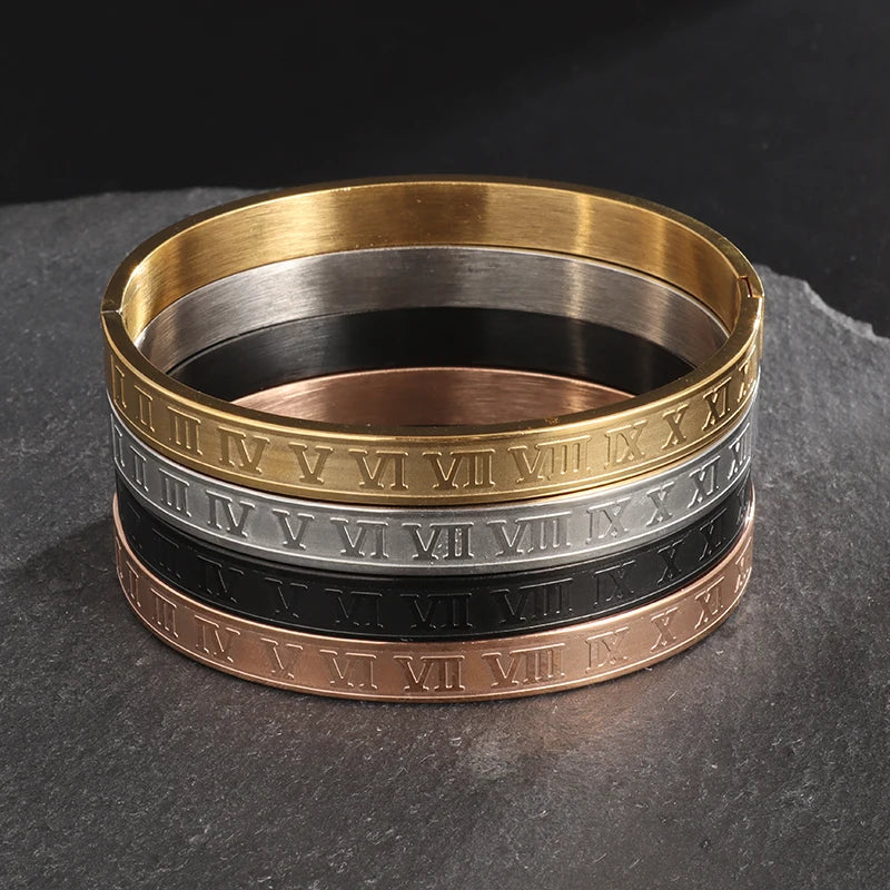 Roman Numeral Cuff Bracelet