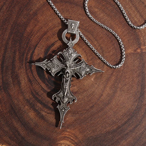 Gothic Cross Necklace - Jesus
