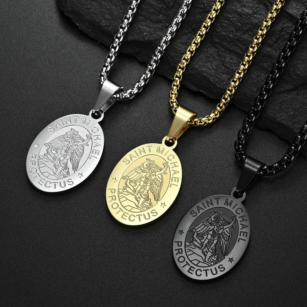 Saint Michael Pendant Necklace