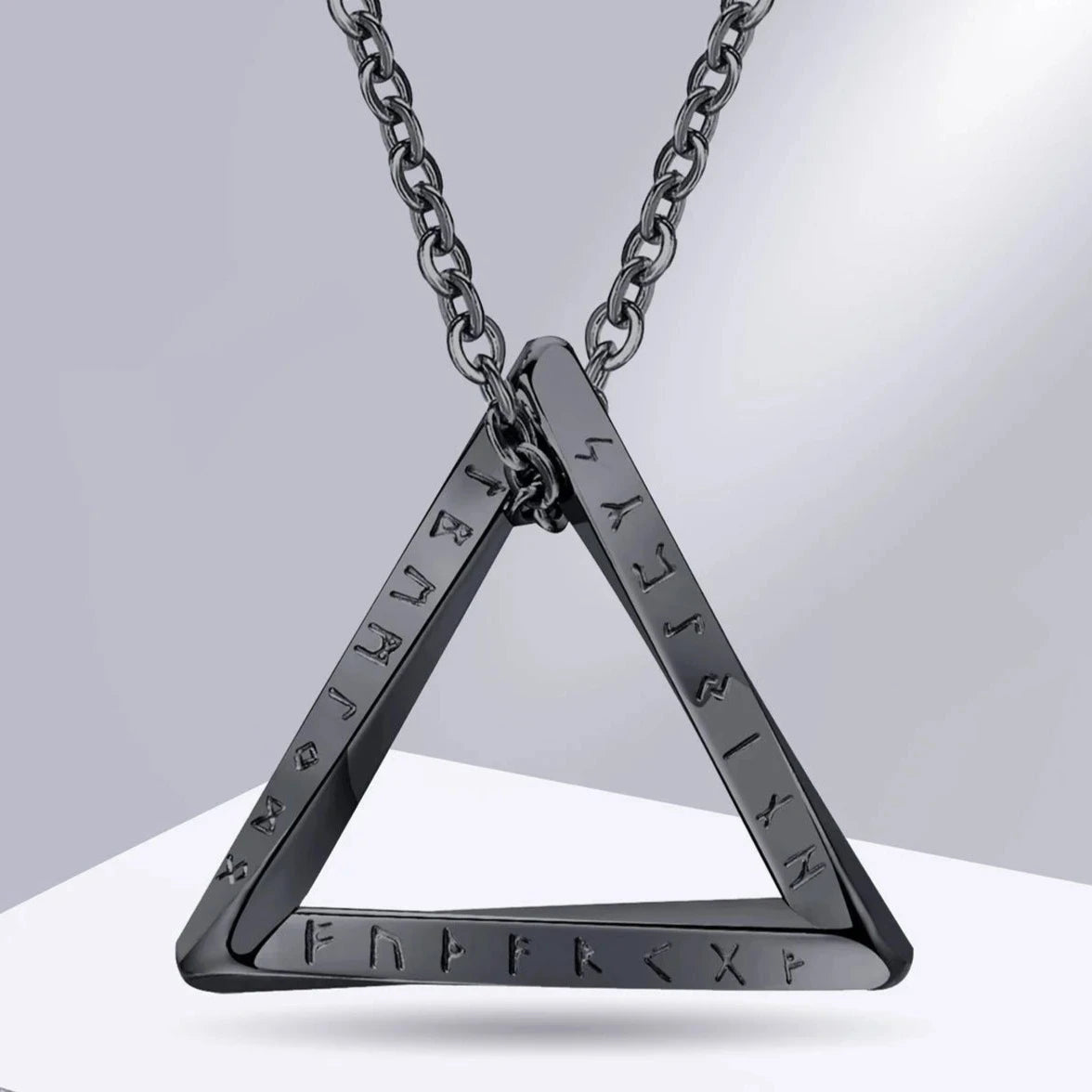 Triangle Valknut Runes Necklaces