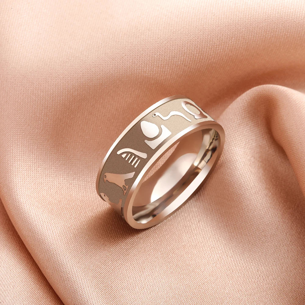 Egyptian hieroglyph Symbols Ring