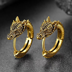 Dragon Hoop Earrings - Power - My Ancient Relics