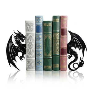 Dragon Silhouette Metal Bookends - Wisdom - My Ancient Relics