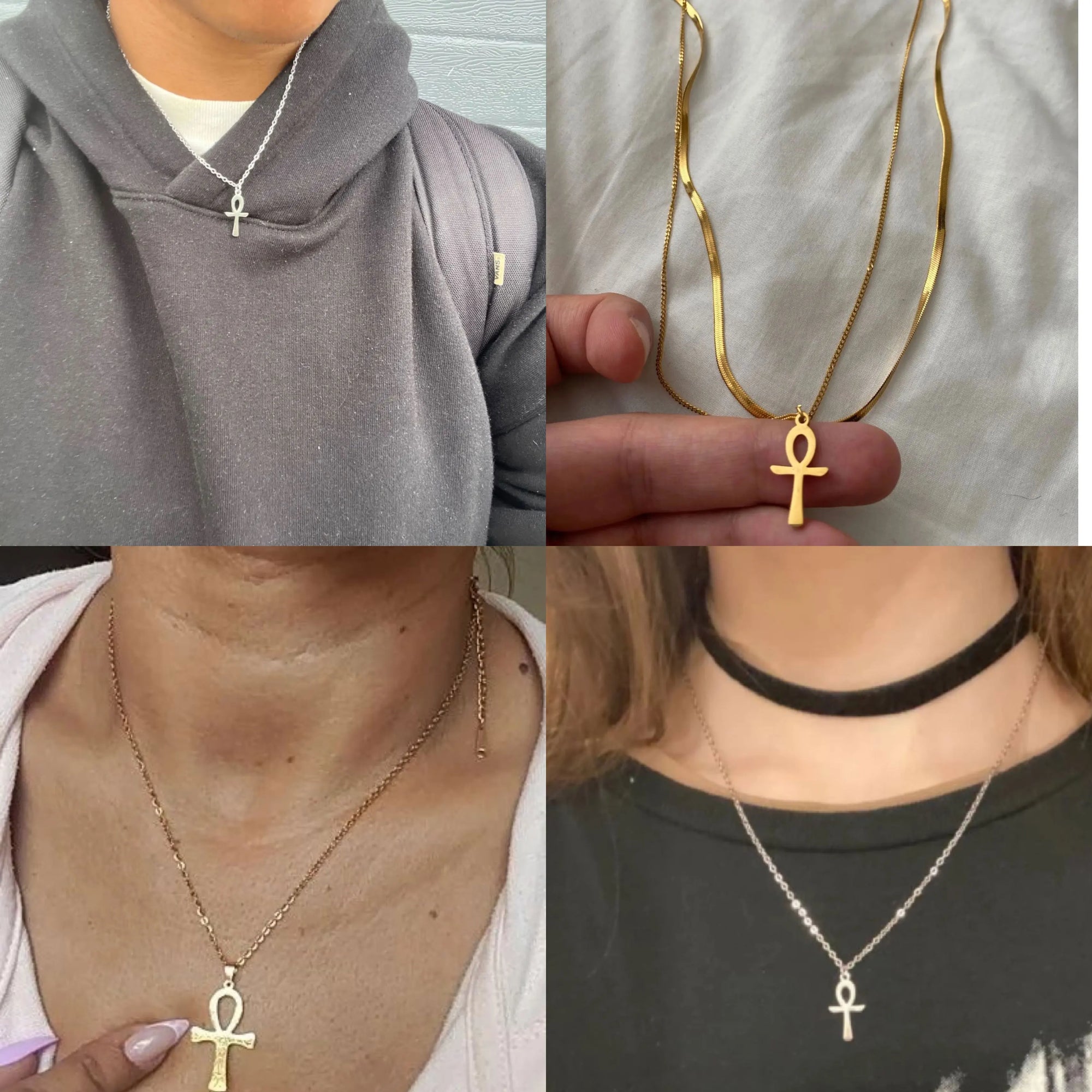 Ankh Cross Minimalist Necklace