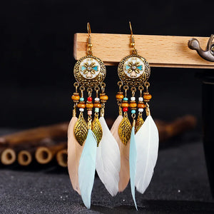 Feather Tassel Earrings – Native
