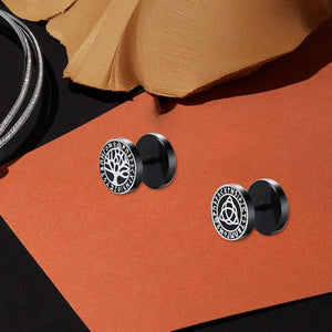 Norse Viking Runes Stud Earrings - Guidance