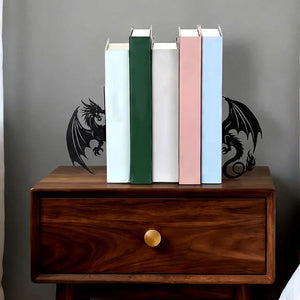 Dragon Silhouette Metal Bookends - Wisdom