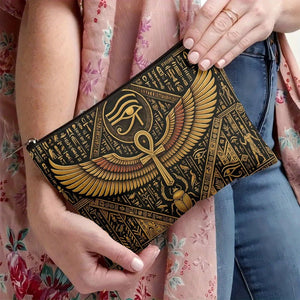 Egyptian Eye of Horus & Ankh Makeup Bag - My Ancient Relics