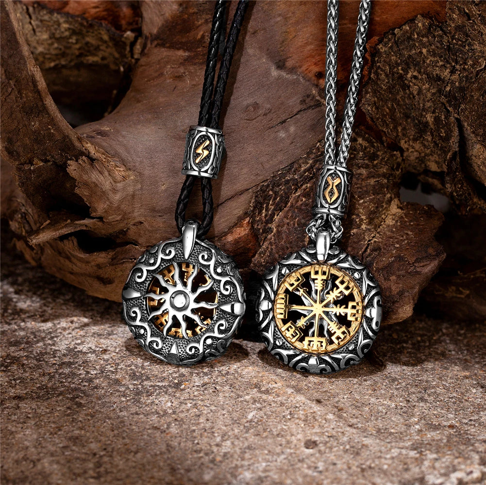 Norse Vegvisir Compass Necklace