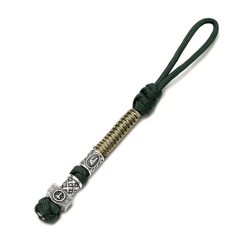 Vikings Runes Paracord Keychain