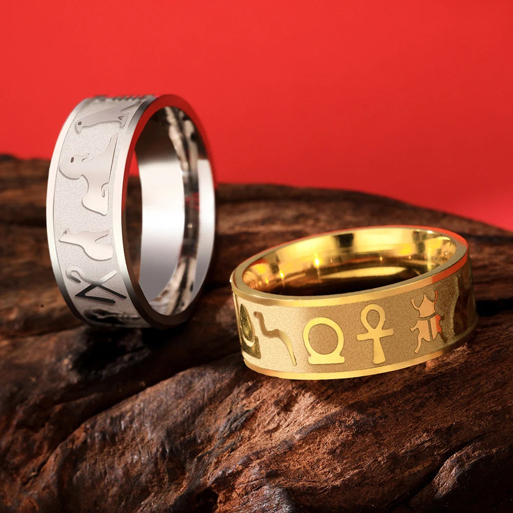 Egyptian hieroglyph Symbols Ring