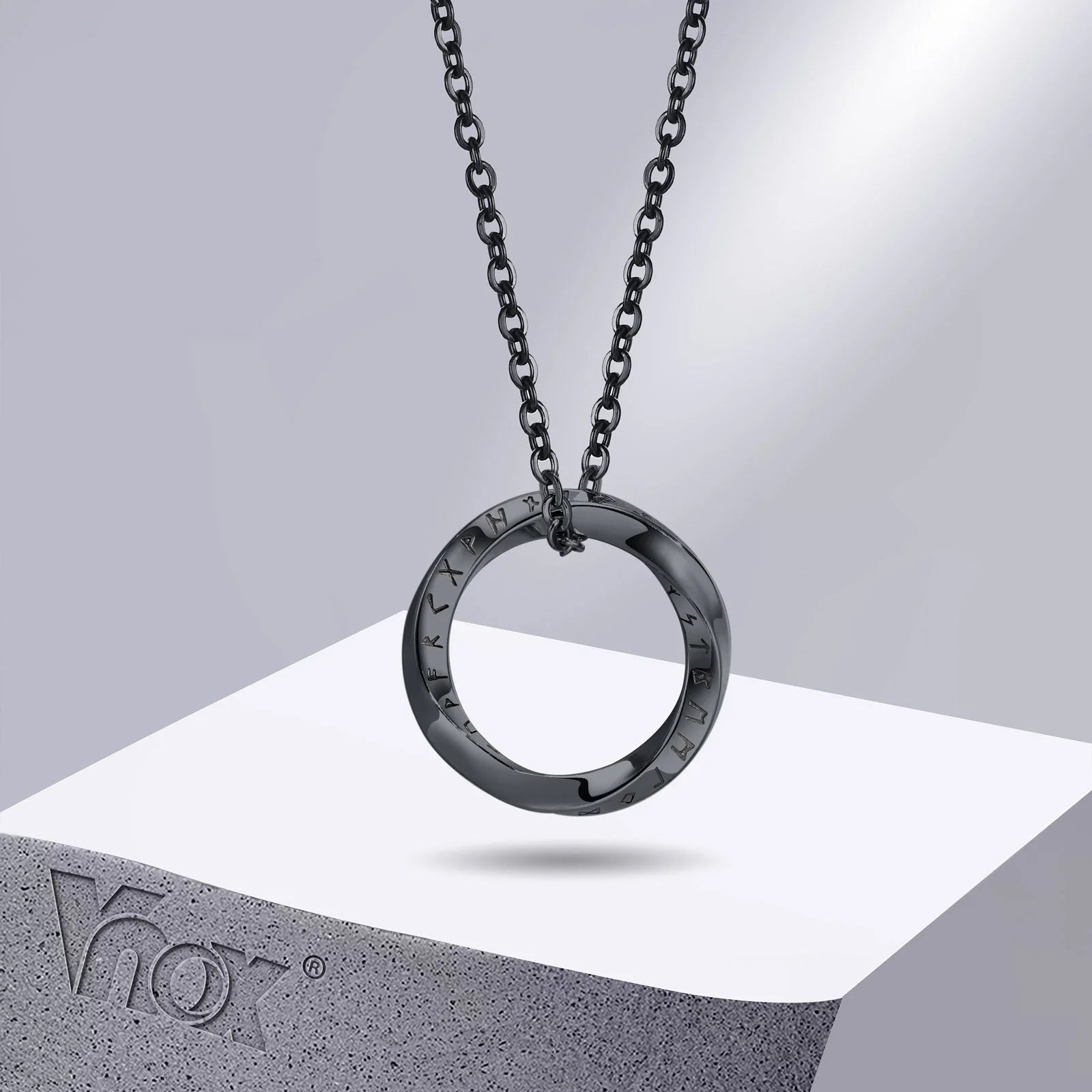 Round Norse Runes Necklaces