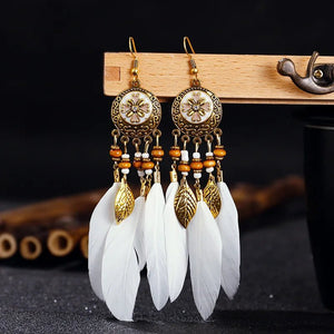 Feather Tassel Earrings – Native - My Ancient Relics