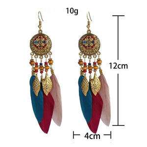 Feather Tassel Earrings – Native - My Ancient Relics