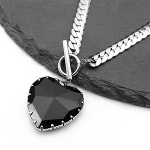 Goth Heart Pendant Choker/Necklace - Eternal Heart - My Ancient Relics