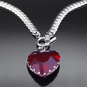 Goth Heart Pendant Choker/Necklace - Eternal Heart - My Ancient Relics