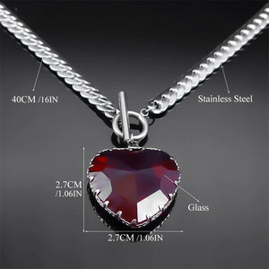Goth Heart Pendant Choker/Necklace - Eternal Heart - My Ancient Relics