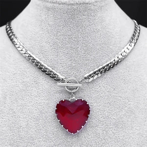 Goth Heart Pendant Choker/Necklace - Eternal Heart - My Ancient Relics