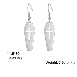 Gothic Coffin Earrings – Punk - My Ancient Relics