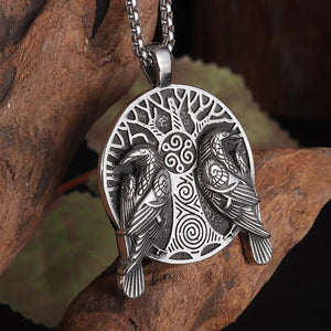 Raven & Tree of Life Necklace – Odin - My Ancient Relics