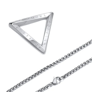 Triangle Rune Necklace – Valknut - My Ancient Relics