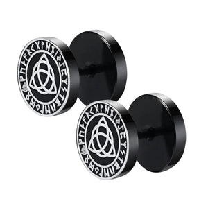 Norse Viking Runes Stud Earrings - Guidance