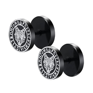 Norse Viking Runes Stud Earrings - Guidance