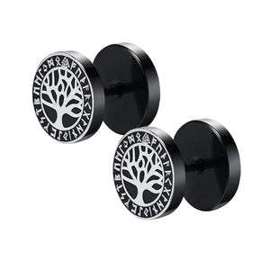 Norse Viking Runes Stud Earrings - Guidance