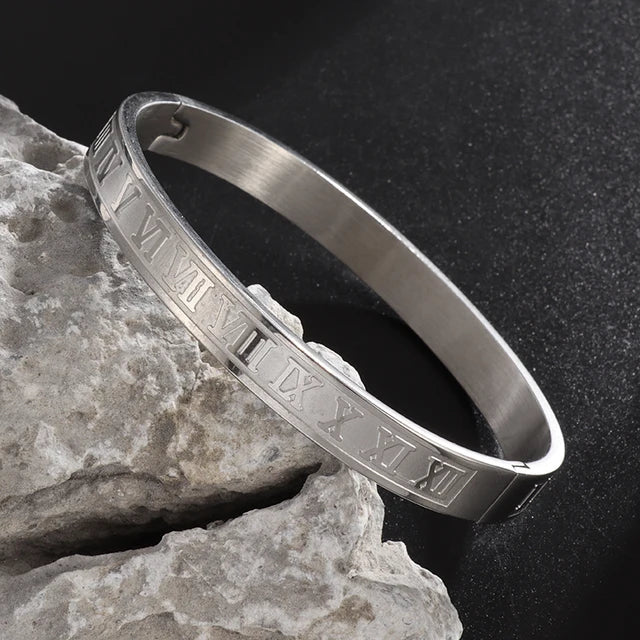 Roman Numeral Cuff Bracelet