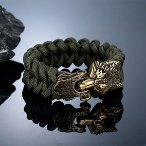 Viking Wolf Paracord Bracelet - Loyalty
