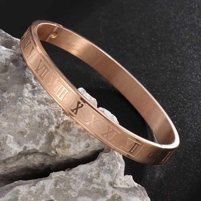 Roman Numeral Cuff Bracelet