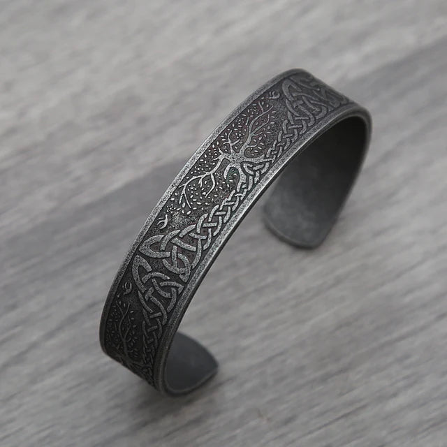 Nordic Runes Cuff Bracelet