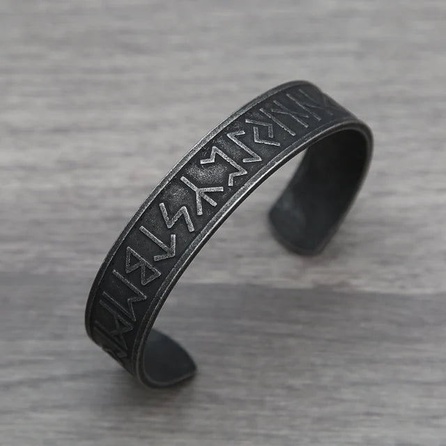 Nordic Runes Cuff Bracelet