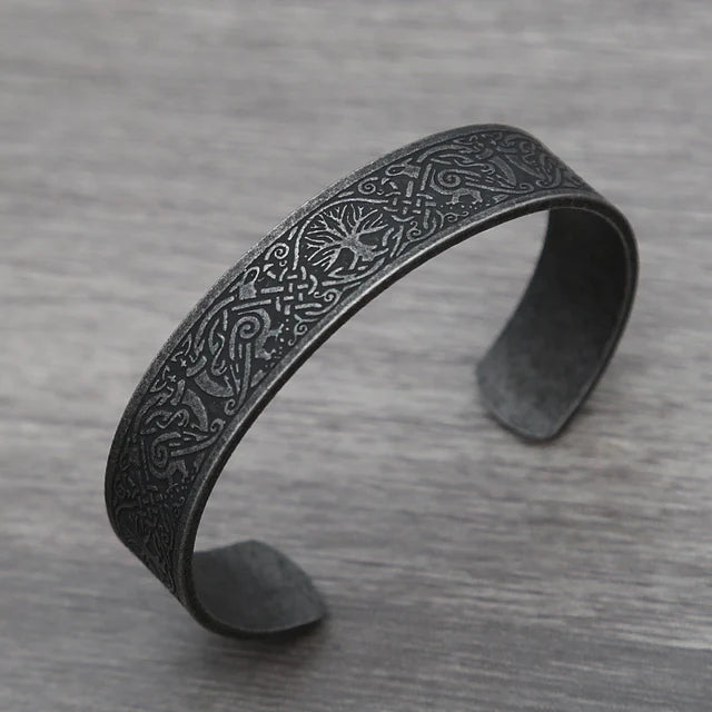 Nordic Runes Cuff Bracelet