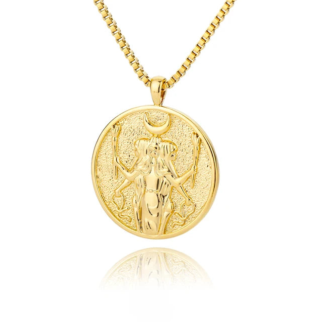 Greek Goddess Coin Medallion