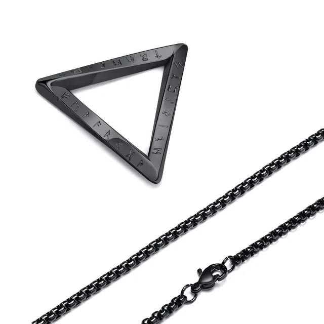 Triangle Valknut Runes Necklaces