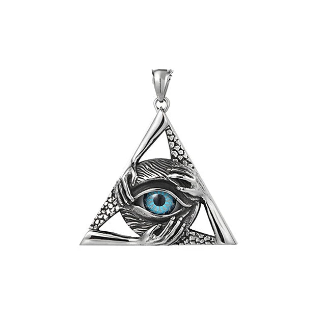 Evil Eye Triangle Necklace