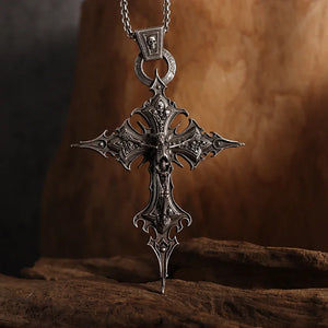Gothic Cross Necklace - Jesus