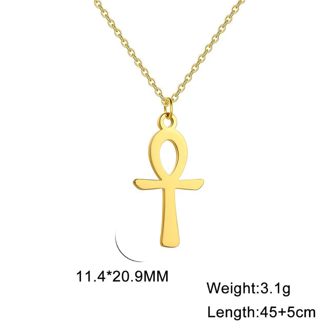 Ankh Cross Minimalist Necklace