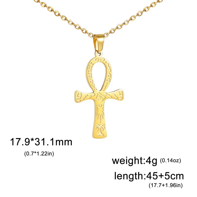 Ankh Cross Minimalist Necklace