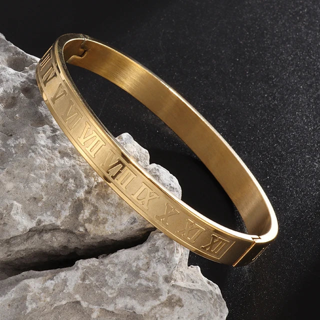 Roman Numeral Cuff Bracelet