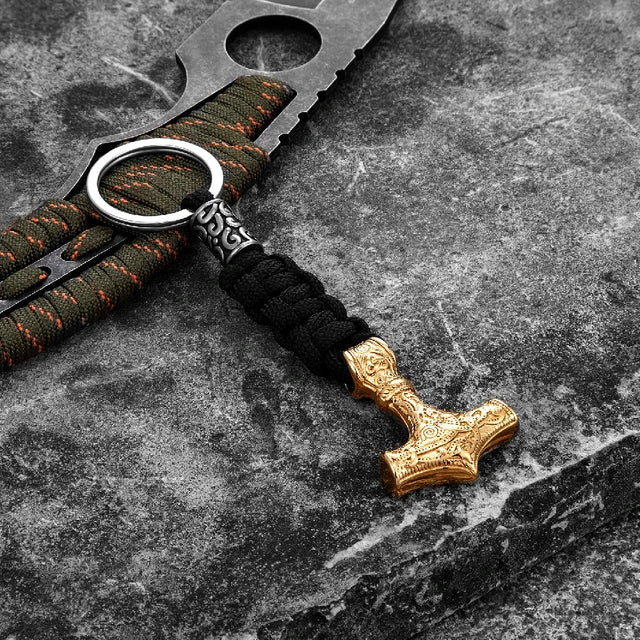 Thors Hammer Rope Keychain