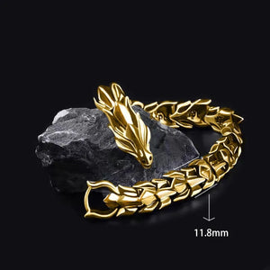 Viking Dragon Scale Link Bracelet - Strength