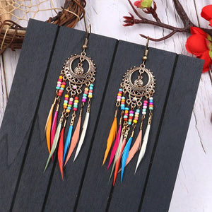 Boho Tassel Earrings – Vibrant