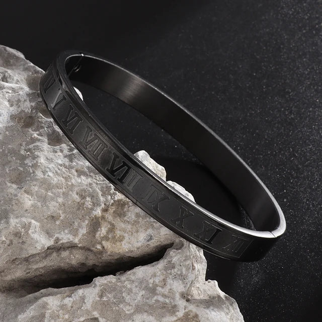 Roman Numeral Cuff Bracelet