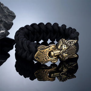 Viking Wolf Paracord Bracelet - Loyalty