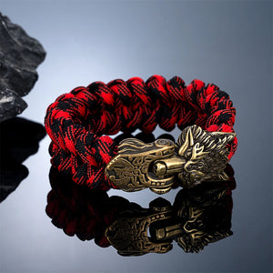 Viking Wolf Paracord Bracelet - Loyalty